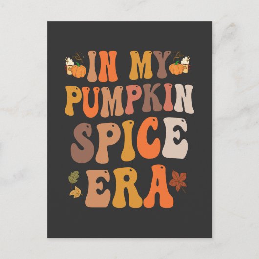 Carte Postale À mon époque de Pumpkin Spice drôle cadeau groovy (Devant)