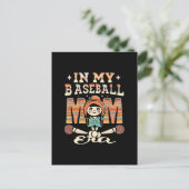 Carte Postale À mon ère de mère de baseball (Debout devant)