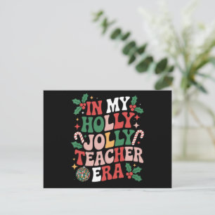 Carte Postale À mon ère de professeur de Noël joyeux et de vibes