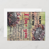 Carte Postale À Mon Mari Design| Décoration Familiale | (Devant / Derrière)