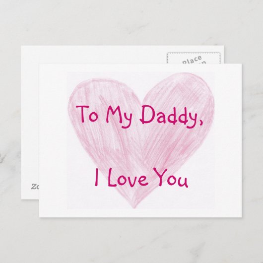 Carte Postale À mon père (Devant / Derrière)