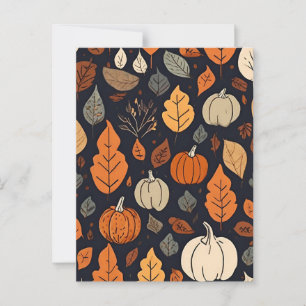 Carte postale à motif d'automne