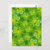 Carte postale à motif grenouille mignonne (Devant / Derrière)