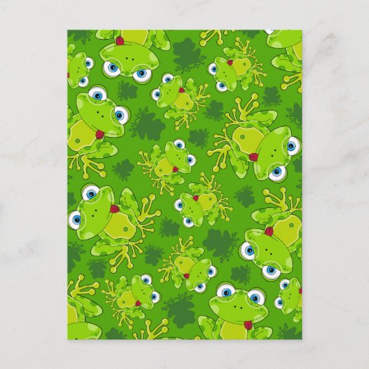Carte postale à motif grenouille mignonne (Devant)