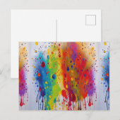 Carte postale à motif Pride Drip (Devant / Derrière)