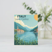 Carte Postale A Nostalgic Classic Travel Poster – Italy Lake Com (Debout devant)
