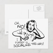 Carte Postale A oublié la socialisation (Devant / Derrière)