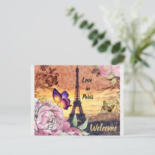 Carte postale à Paris (Debout devant)