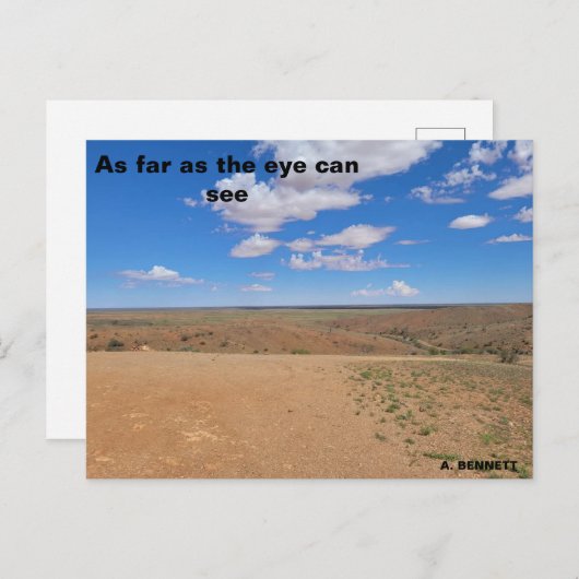 Carte Postale A perte de vue (Devant / Derrière)