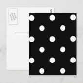 Carte Postale à petits pois noir et blanc (Devant / Derrière)