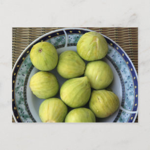 Carte Postale A plate of fresh Mediterranean Figs