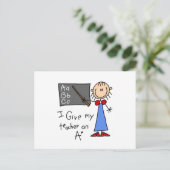 Carte Postale A plus le professeur (Debout devant)