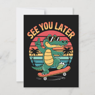 Carte Postale À plus tard Alligator