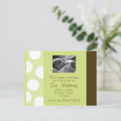 Carte postale à points verts marron blanc (personn (Debout devant)