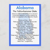 Carte Postale A propos de l'Alabama (Devant)