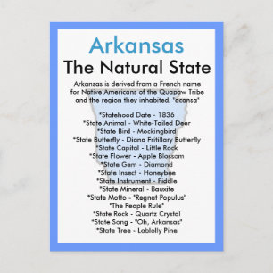 Carte Postale A propos de l'Arkansas