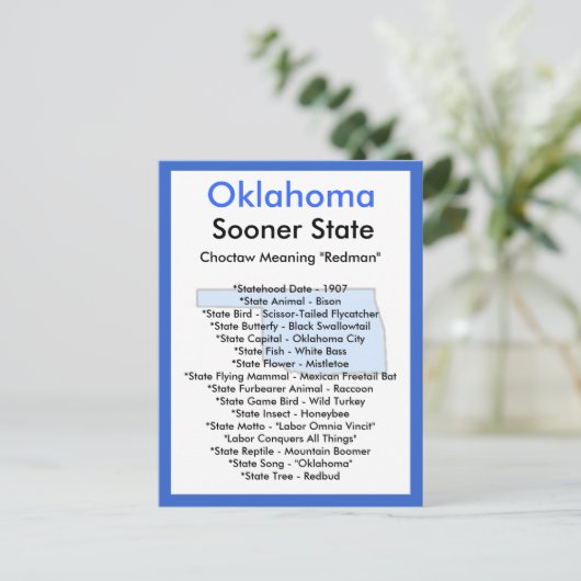 Carte Postale A propos de l'Oklahoma (Debout devant)