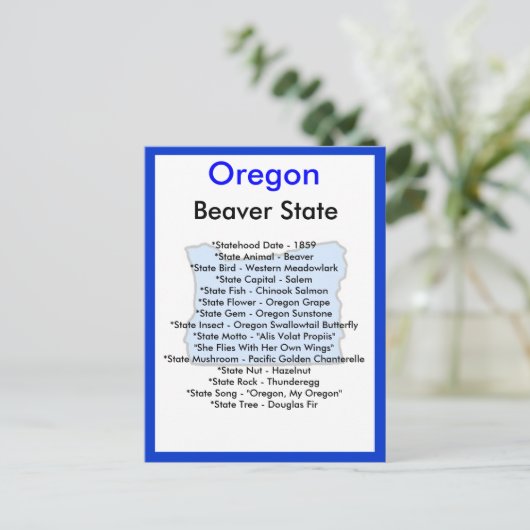 Carte Postale A propos de l'Oregon (Debout devant)