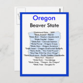 Carte Postale A propos de l'Oregon (Devant / Derrière)