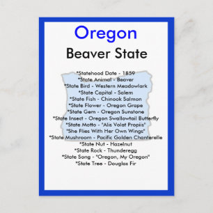 Carte Postale A propos de l'Oregon