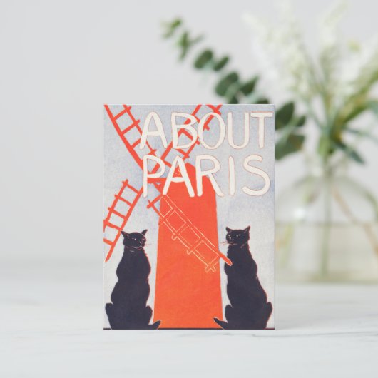 Carte Postale À propos de Paris -Edward Penfield- Ancien Chat Ar (Debout devant)
