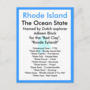 Carte Postale A propos de Rhode Island