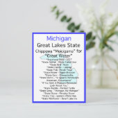 Carte Postale À propos du Michigan (Debout devant)