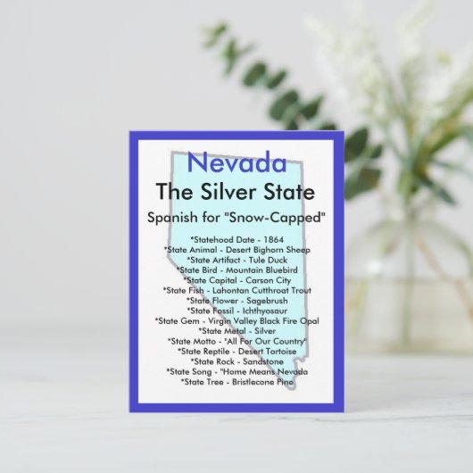 Carte Postale A propos du Nevada (Debout devant)