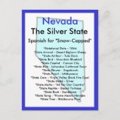 Carte Postale A propos du Nevada (Devant)