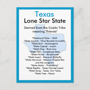 Carte Postale À propos du Texas