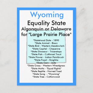 Carte Postale À propos du Wyoming