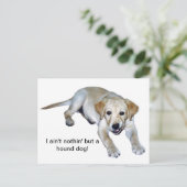 Carte postale à puce du Labrador jaune (Debout devant)