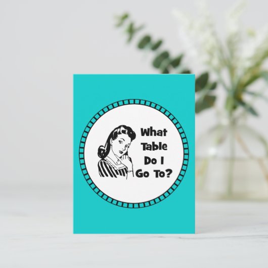 Carte Postale À Quelle Table Ai-Je Accès ? (Debout devant)