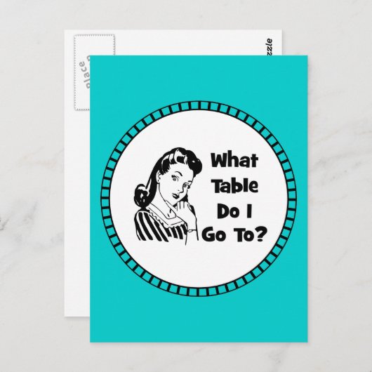 Carte Postale À Quelle Table Ai-Je Accès ? (Devant / Derrière)