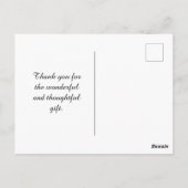 Carte postale à rayures bleues avec coquillages (Dos)