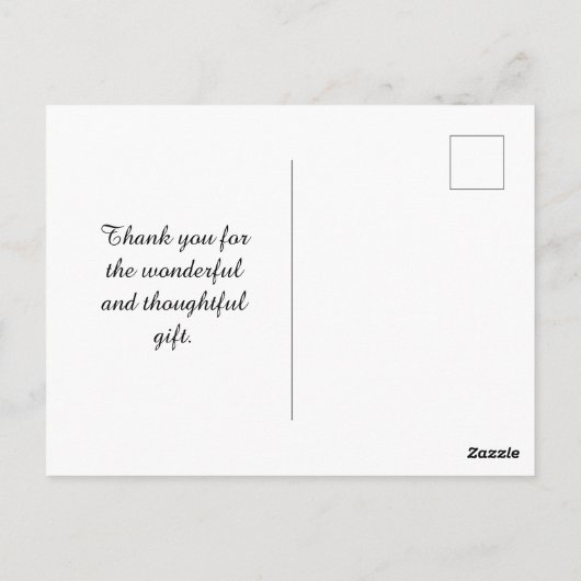 Carte postale à rayures bleues avec coquillages (Dos)