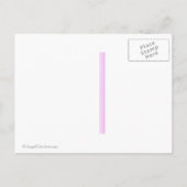 Carte postale à rayures roses pour annoncer une da (Dos)