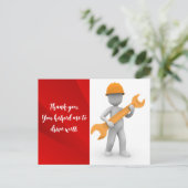 Carte Postale À remercier pour un mécanicien (Debout devant)