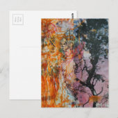 Carte Postale A Retro Tree Mixed Media Collage  (Devant / Derrière)