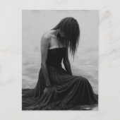 Carte Postale A Sad Woman in the Water Black and White (Devant)