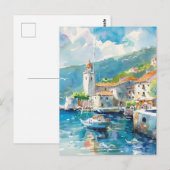 Carte Postale A Sea Port (Devant / Derrière)