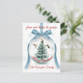 Carte Postale A Serene Winter Scene of Hummingbirds Design (Debout devant)