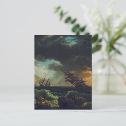 Carte Postale A Shipwreck in Stormy Seas by Claude-Joseph Vernet (Debout devant)