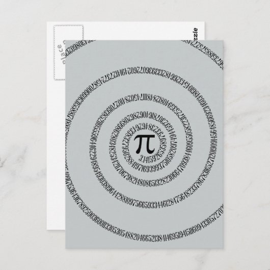 Carte Postale A sPIral sur Pi Cliquez sur Personnaliser Changer  (Devant / Derrière)
