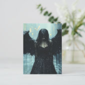 Carte Postale A Spooky Dark Angel in Rain Fantasy (Debout devant)