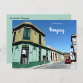 Carte Postale A Street in Montevideo Uruguay (Devant / Derrière)