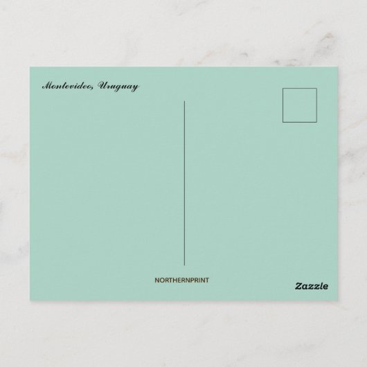 Carte Postale A Street in Montevideo Uruguay (Dos)