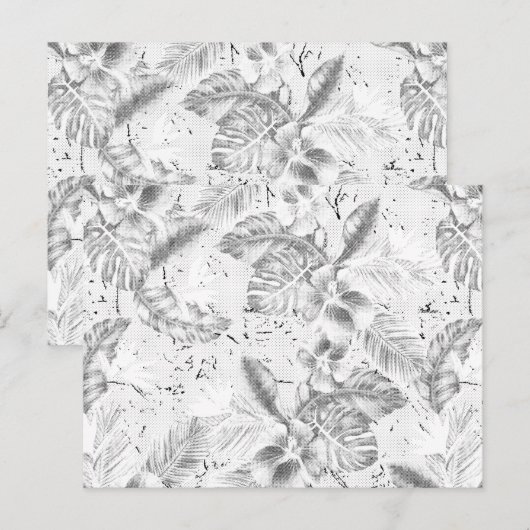 Carte postale à surface texturée | Design monochro (Devant / Derrière)