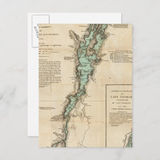 Carte Postale A Survey of Lake Champlain (Devant / Derrière)