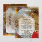 Carte postale à tarte ou dessert de pommes (Devant / Derrière)